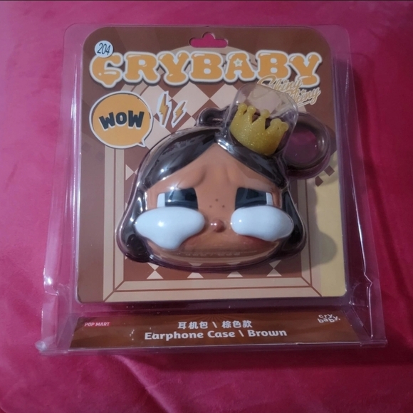 POP MART Accessories - POPMART Crybaby Shiny Shiny Series Earphone Case - Brown